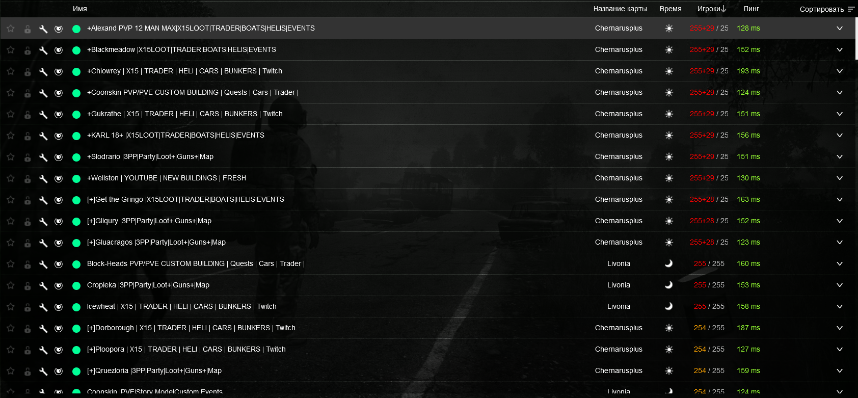 Example of fake servers to avoid