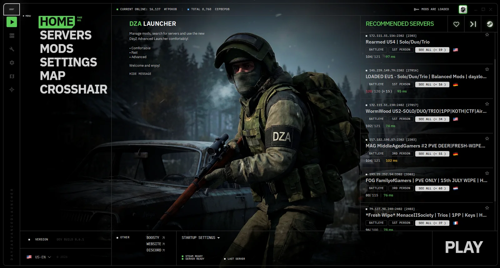 DayZ Advanced Launcher Home