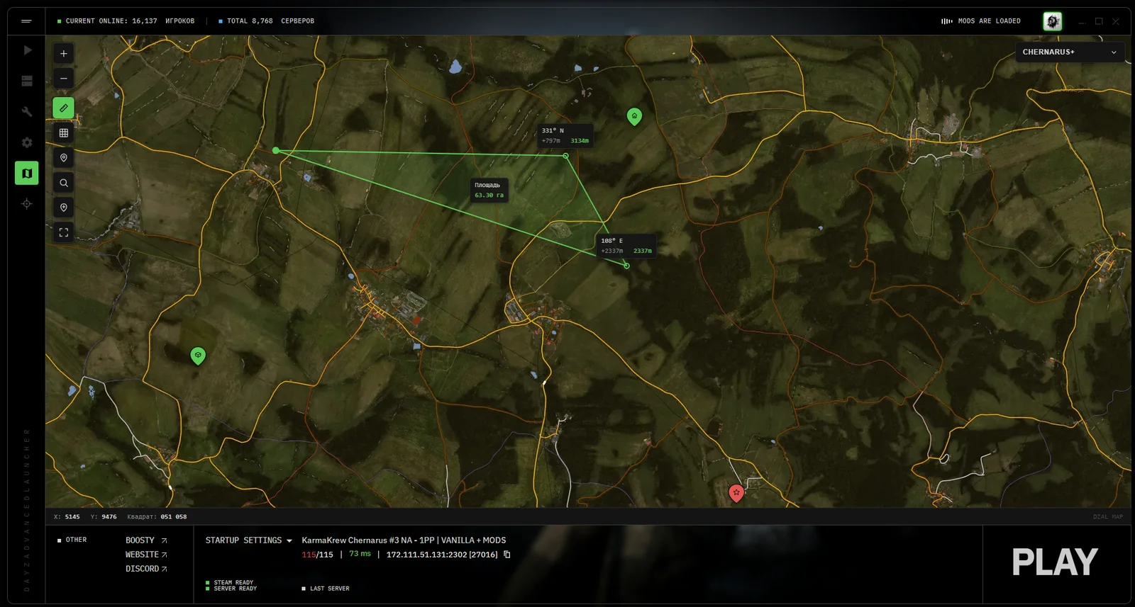 DayZ Advanced Launcher Interactive Map