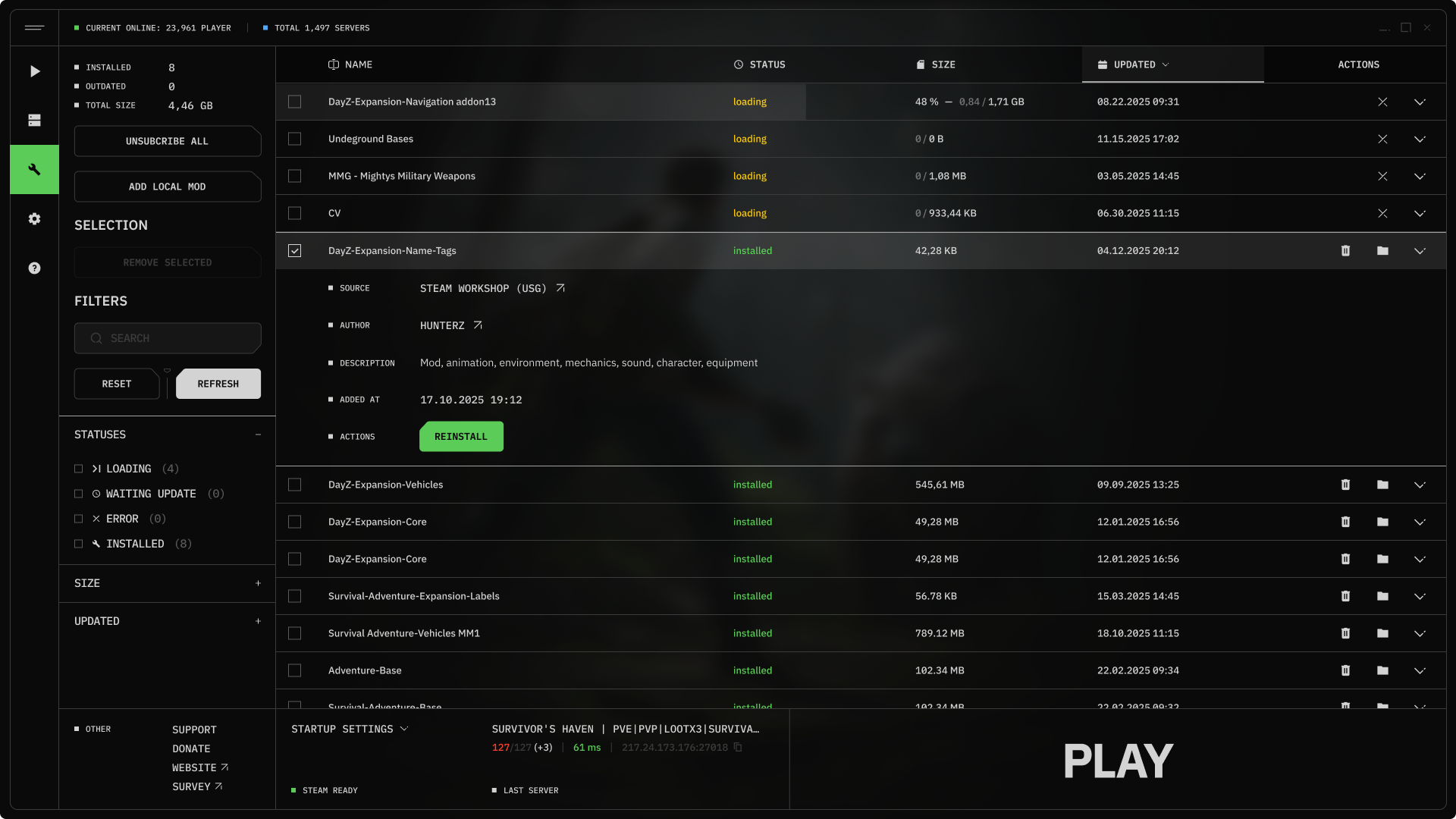 DayZ Advanced Launcher Mods